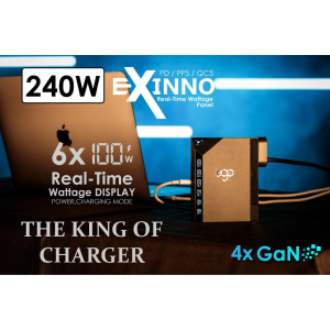 EGO EXINNO 240W Real-time wattage display USB charger（售罄）