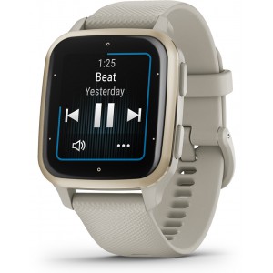 GARMIN VENU SQ 2 Music GPS 智慧腕錶繁體中文版 (灰白金色)(聖誕特價中)