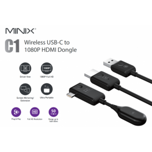 MinixC1 USB-C 轉 HDMI 無線顯示轉接器