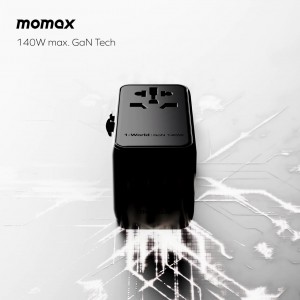 Momax 1-World 140W 4-插口 + AC旅行充電插座(內附140W USB-C充電線)
