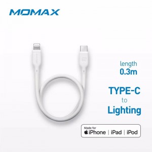Momax Zero USB C to Lightning 連接快充短線 (0.3M) DL35（售罄）