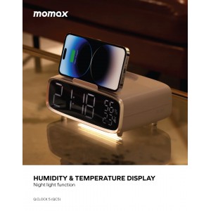 Momax Q.Clock5 無線充電電子鬧鐘