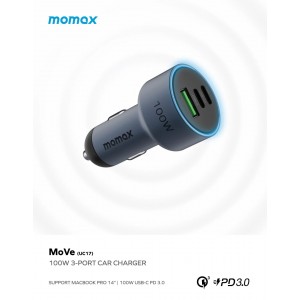 Momax MoVe 100W 三重快充車載充電器 (UC17)